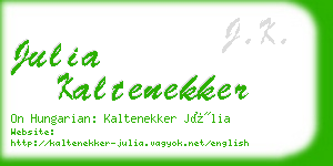 julia kaltenekker business card